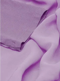 Goldner Damen Blusenshirts in lila - Ärmel: 3/4 Arm