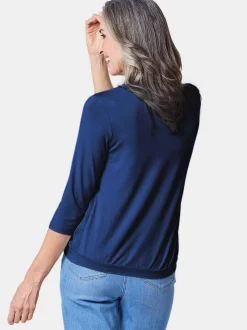 Goldner Damen Blusenshirts in royal - Ärmel: 3/4 Arm