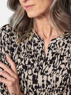 Goldner Damen Blusenshirts - Kurzgröße in sand