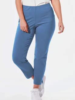 Goldner Damen Caprihosen - Kurzgröße in blau