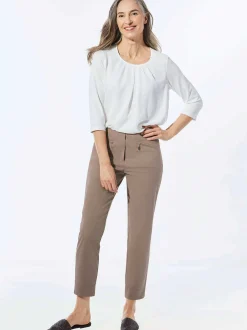 Goldner Damen Capri- & 7/8-Hosen - Kurzgröße in taupe