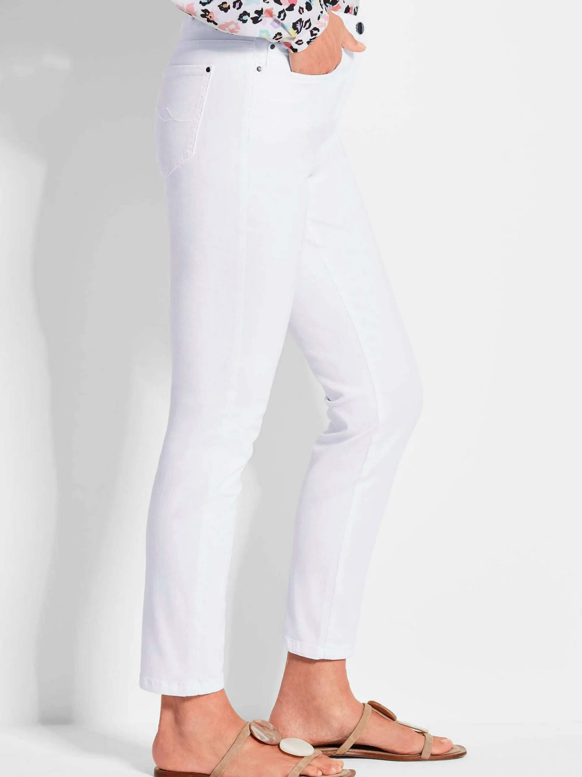 Goldner Damen Capri- & 7/8-Hosen - Kurzgröße in weiß