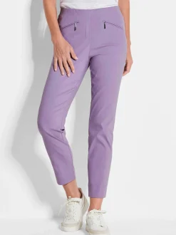 Goldner Damen Capri- & 7/8-Hosen - Kurzgröße in lila