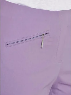 Goldner Damen Capri- & 7/8-Hosen - Kurzgröße in lila