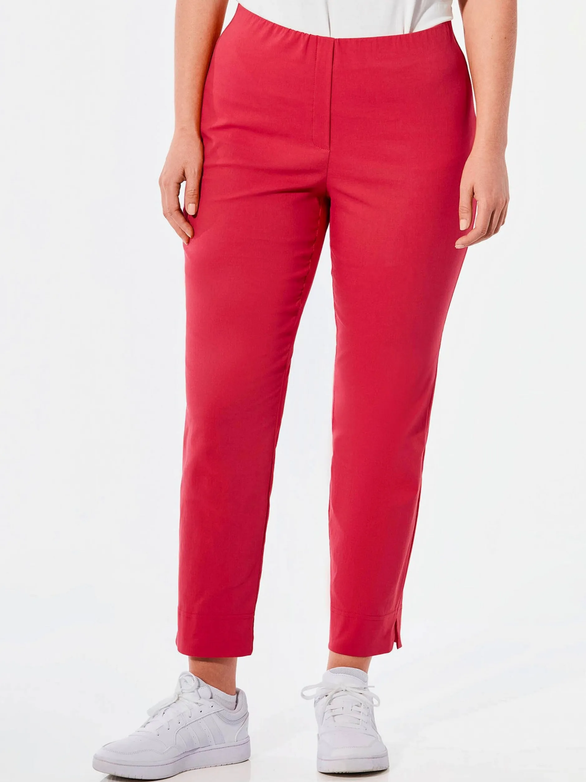 Goldner Damen Caprihosen - Kurzgröße in rot