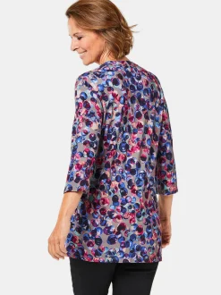 Goldner Damen Druckshirts in marine - Ärmel: 3/4 Arm