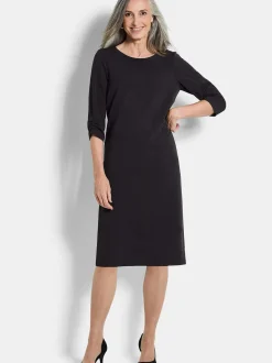 Goldner Damen Etuikleider in schwarz
