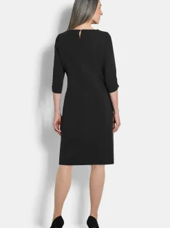 Goldner Damen Etuikleider in schwarz