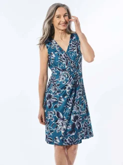 Goldner Damen Festliche Kleider in blau
