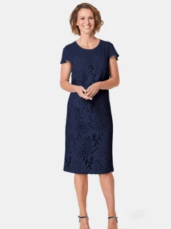 Goldner Damen Festliche Kleider in marine