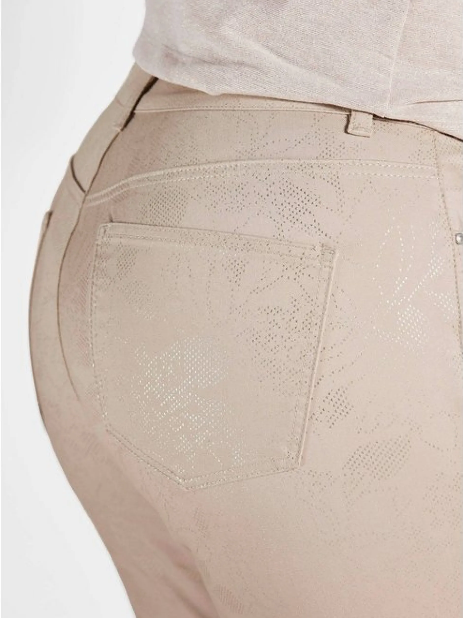 Goldner Damen Gemusterte Hosen in beige