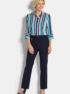 Goldner Damen Hemdblusen in blau - Ärmel: 3/4 Arm