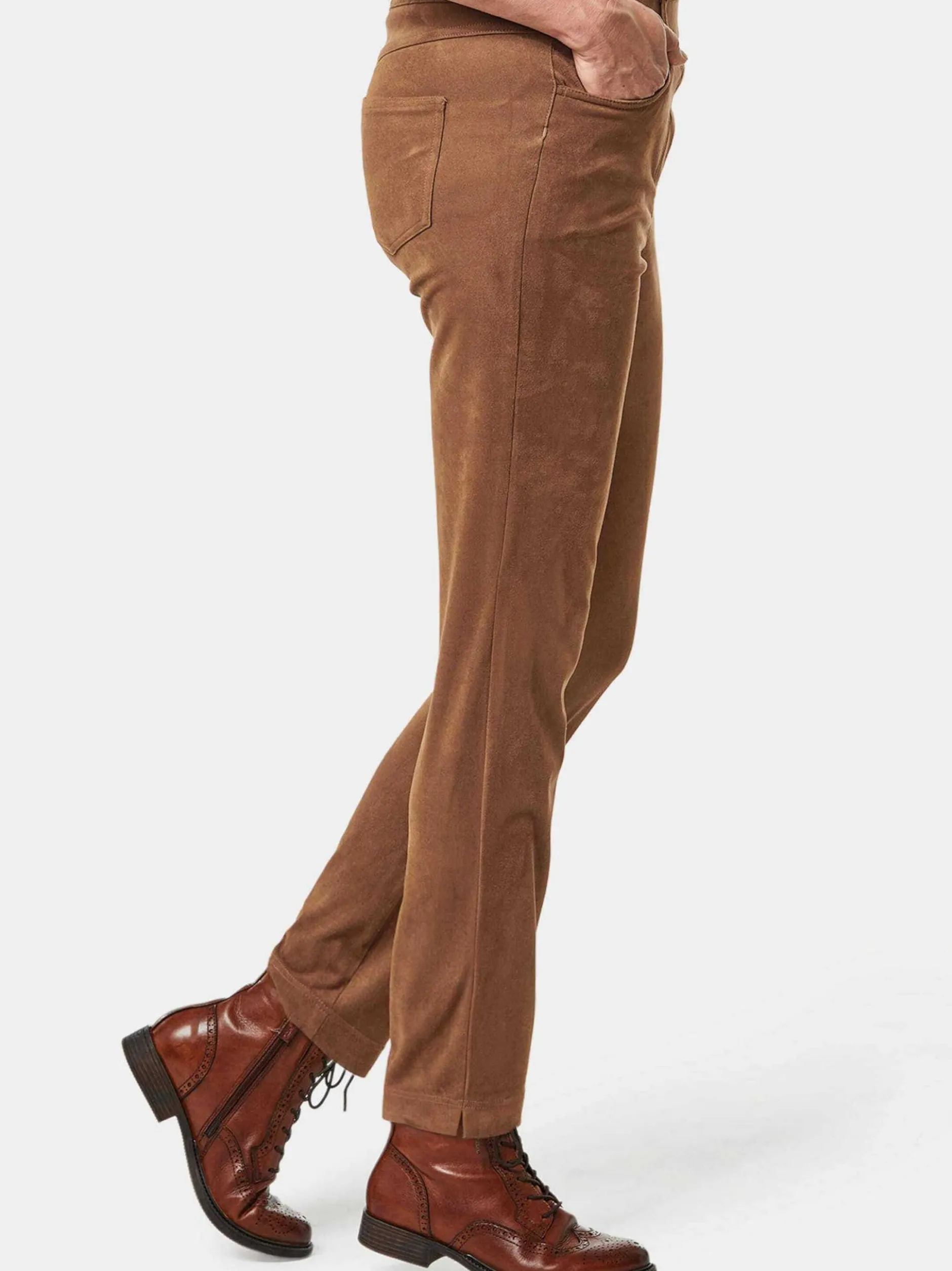 Goldner Damen Hose in cognac