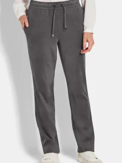 Goldner Damen Hose - Kurzgröße in grau