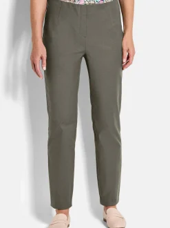 Goldner Damen Hosen in grün