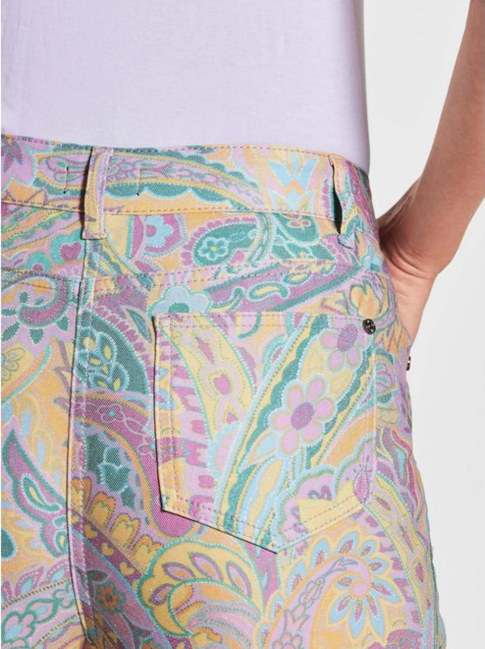 Goldner Damen Hosen in mehrfarbig