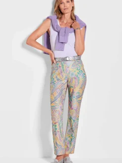 Goldner Damen Hosen in mehrfarbig