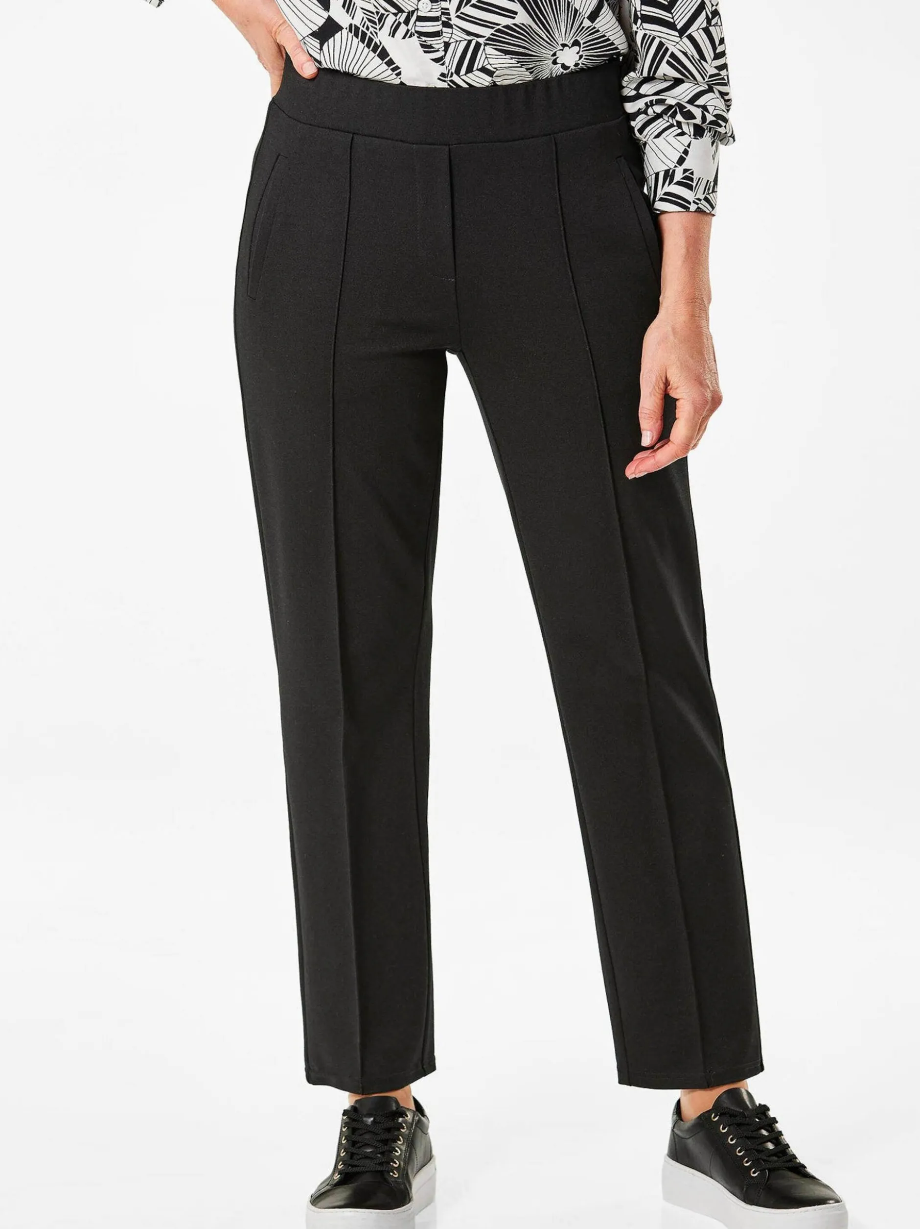 Goldner Damen Hosen in schwarz