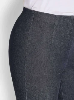 Goldner Damen Hosen - Kurzgröße in marine
