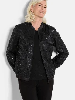 Goldner Damen Jacken in schwarz
