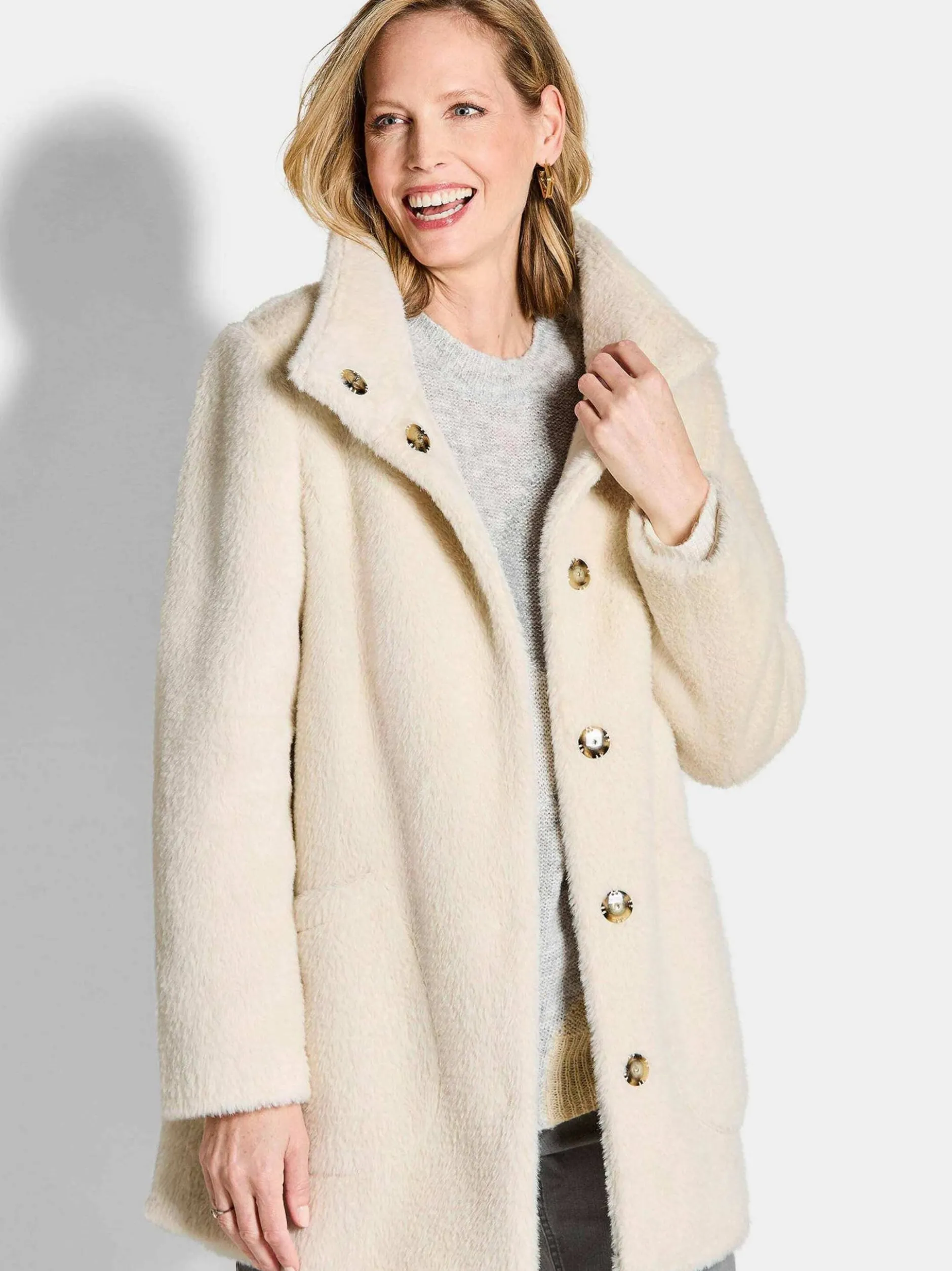 Goldner Damen Jacken - Kurzgröße in beige