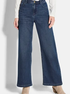 Goldner Damen Jeans in blau