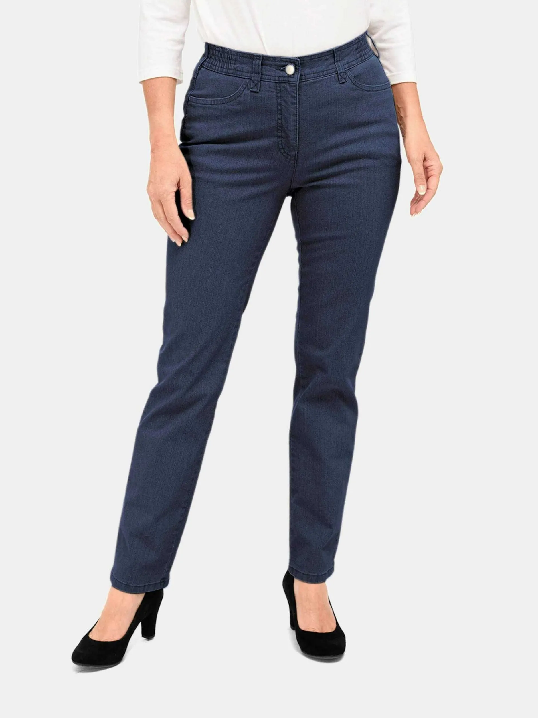 Goldner Damen Jeans in blau