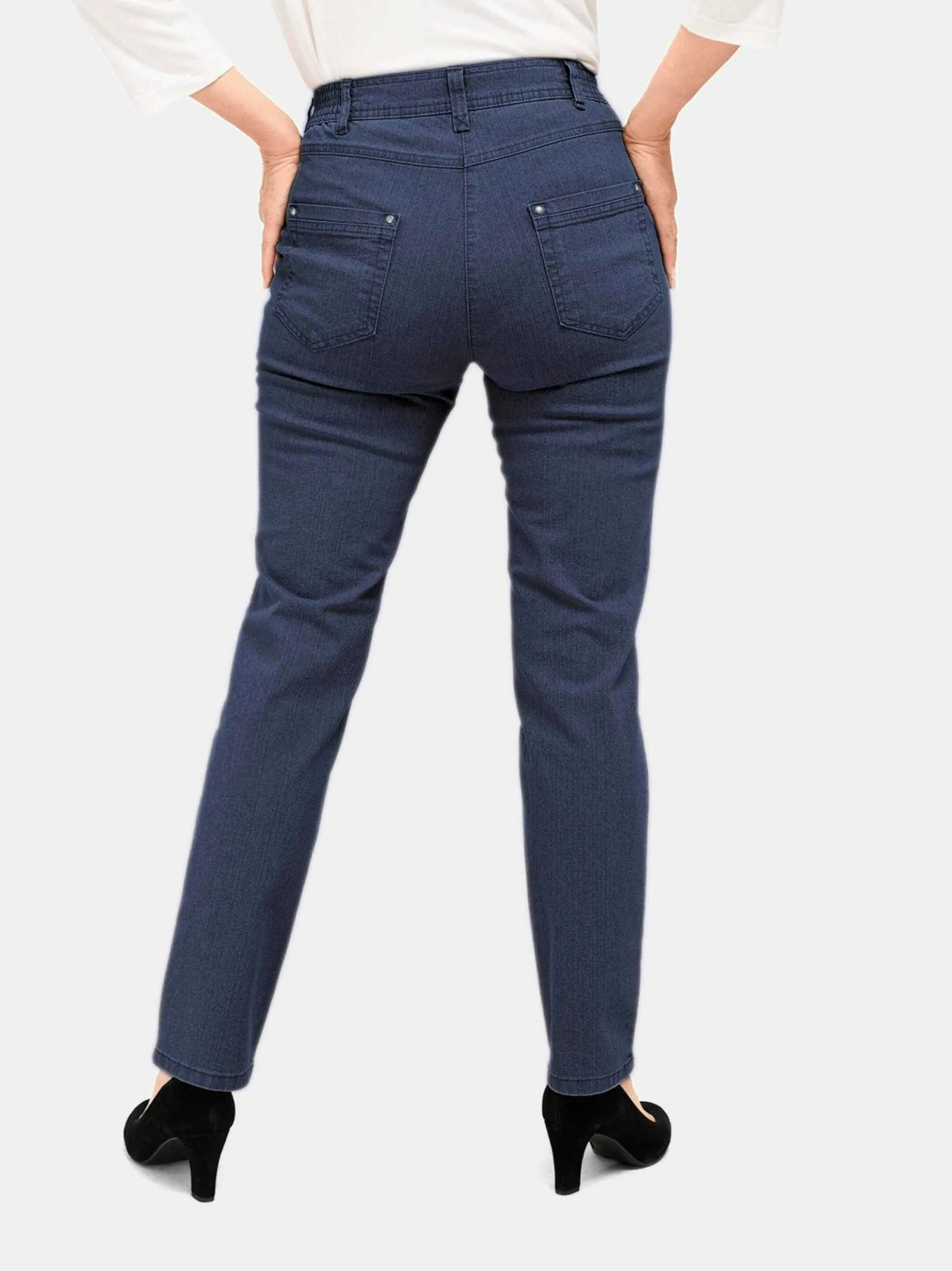 Goldner Damen Jeans in blau