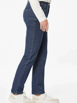 Goldner Damen Jeans in blau