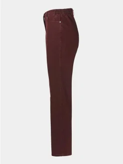 Goldner Damen Jeans in bordeaux