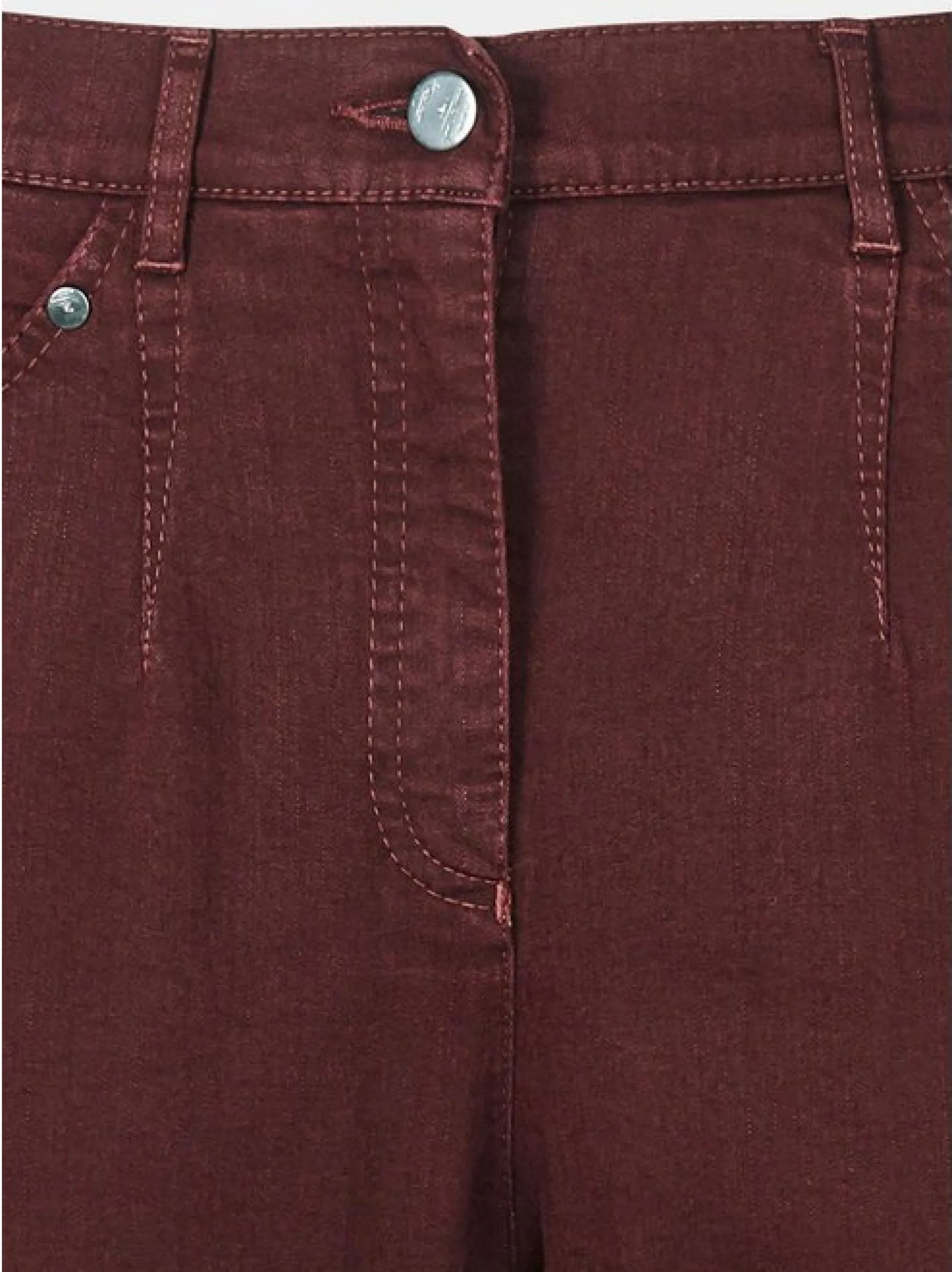 Goldner Damen Jeans in bordeaux