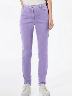 Goldner Damen Jeans in flieder
