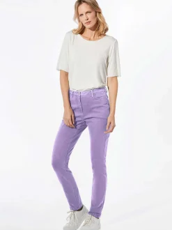 Goldner Damen Jeans in flieder
