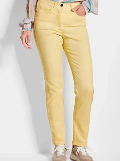 Goldner Damen Jeans in gelb