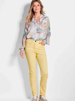 Goldner Damen Jeans in gelb