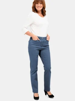 Goldner Damen Jeans in hellblau
