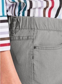 Goldner Damen Jeans in hellgrau