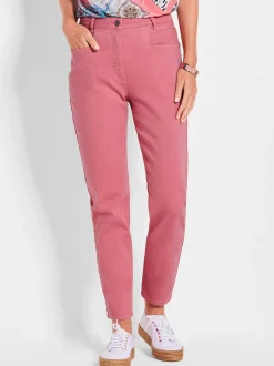 Goldner Damen Jeans in koralle
