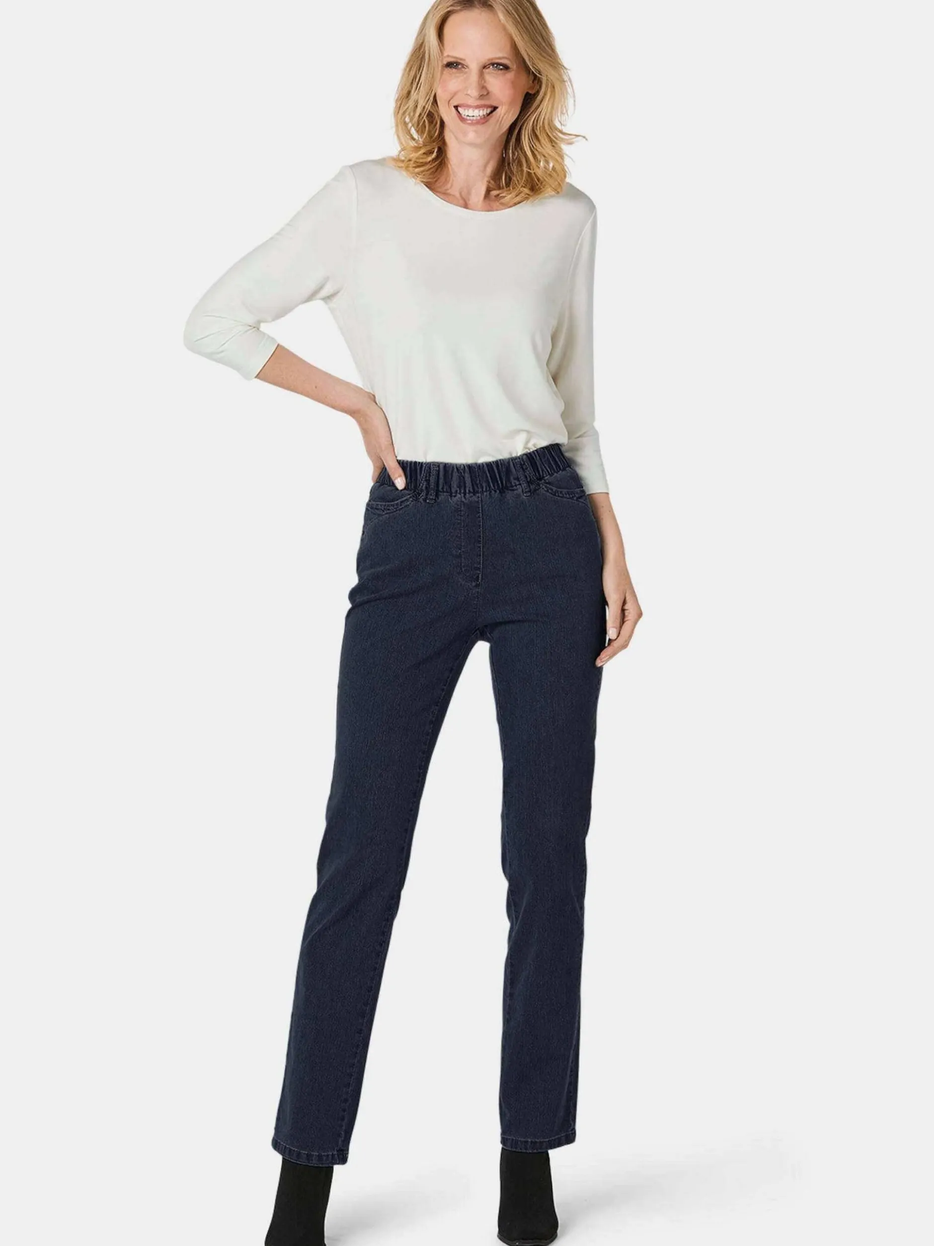 Goldner Damen Jeans in rinsed