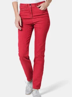 Goldner Damen Jeans in rot