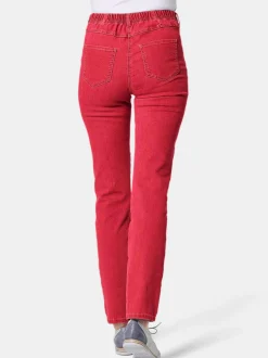Goldner Damen Jeans in rot