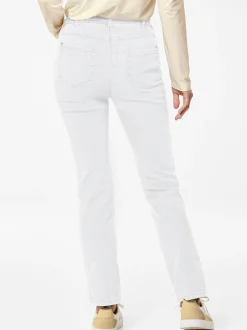 Goldner Damen Jeans in weiß