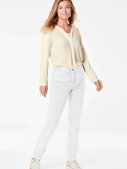 Goldner Damen Jeans in weiß
