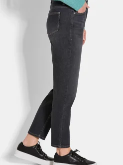 Goldner Damen Jeans - Kurzgröße in schwarz