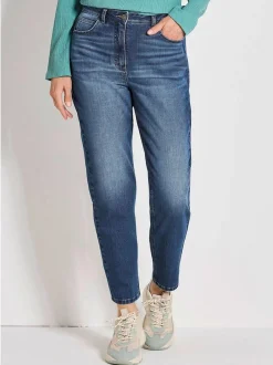 Goldner Damen Jeans - Kurzgröße in blau