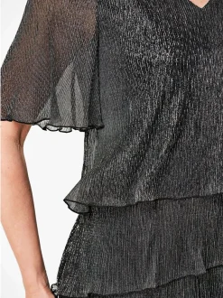Goldner Damen Kleid - Kurzgröße in schwarz