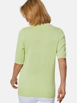 Goldner Damen Kurzarm-Pullover in limone