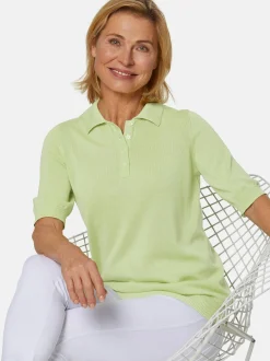 Goldner Damen Kurzarm-Pullover in limone