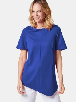 Goldner Damen Kurzarm-Shirts in royal - Ärmel: Halbarm