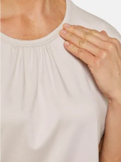 Goldner Damen Kurzarm-Shirts in sand - Ärmel: ohne Arm